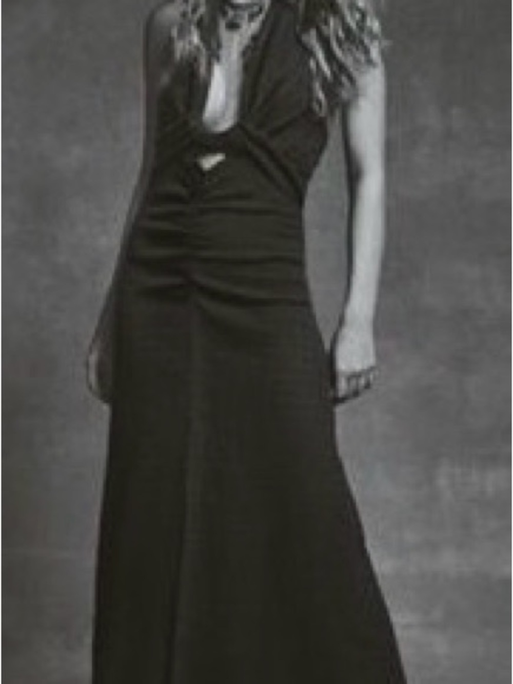 Free People Black Halter Ruched Nya maxi dress size M